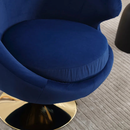 360 Degree Swivel Cuddle Barrel Accent Chairs, Round Armchairs with Wide Upholstered, Fluffy Fabric Chair for Living Room, Bedroom, Office, Waiting Rooms-海智集-Default-