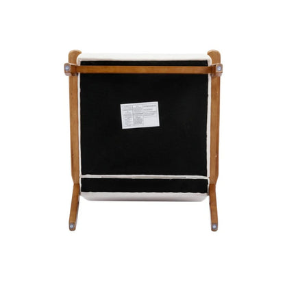 Leisure Chair with Solid Wood Armrest and Feet, Mid-Century Modern Accent chair, for Living Room Bedroom Studio chair-海智集-Default-