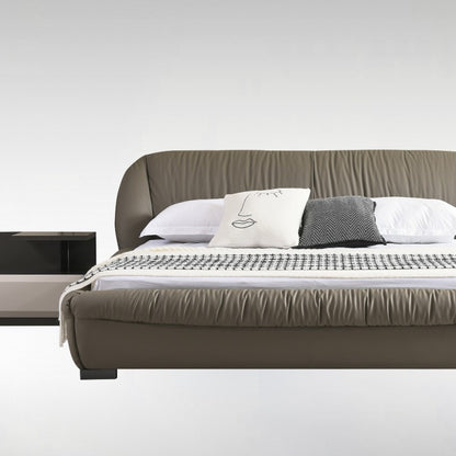 The soft and high-end backrest sofa with light luxury leather is suitable for hotels-海智集-