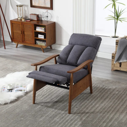COOLMORE Wood Frame Armchair, Modern Accent Chair Lounge Chair for Living Room-海智集-Default-