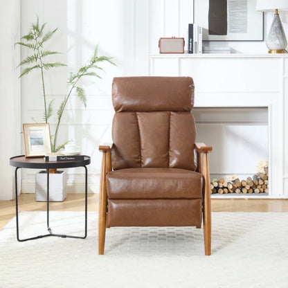 COOLMORE Wood Frame Armchair, Modern Accent Chair Lounge Chair for Living Room-海智集-Default-