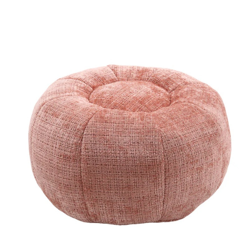 COOLMORE Modern Extra Large Round Bean Bag Chair with Footrest for Living Room, Chenille Fabric Lazy Sofa with Pillow for Adults, Teenagers,Child, Suitable for Bedroom, Dormitory, Study Room-海智集-Default-