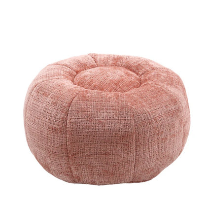 COOLMORE Modern Extra Large Round Bean Bag Chair with Footrest for Living Room, Chenille Fabric Lazy Sofa with Pillow for Adults, Teenagers,Child, Suitable for Bedroom, Dormitory, Study Room-海智集-Default-