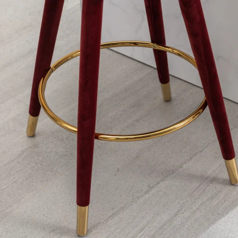 COOLMORE Counter Height Bar Stools Set of 2 for Kitchen Counter Solid Wood Legs with a fixed height of 360 degrees-海智集-Default-