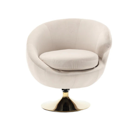 360 Degree Swivel Cuddle Barrel Accent Chairs, Round Armchairs with Wide Upholstered, Fluffy Fabric Chair for Living Room, Bedroom, Office, Waiting Rooms-海智集-Default-