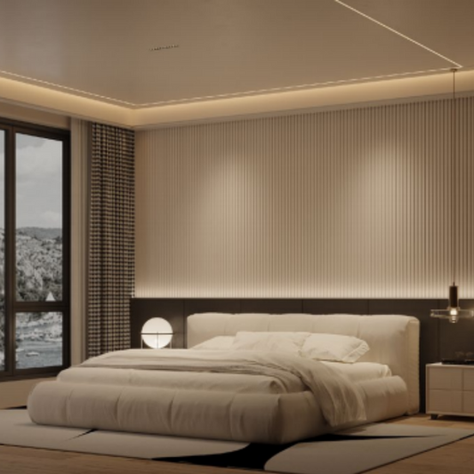 Luo LAN Series Italian Light Luxury Sandpaper Bed 1 55 # 239 * 206 * 88 (Single bed without bedside table)-海智集-