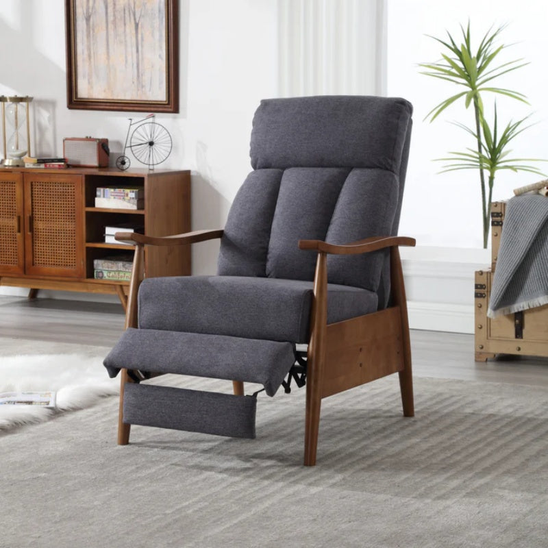 COOLMORE Wood Frame Armchair, Modern Accent Chair Lounge Chair for Living Room-海智集-Default-