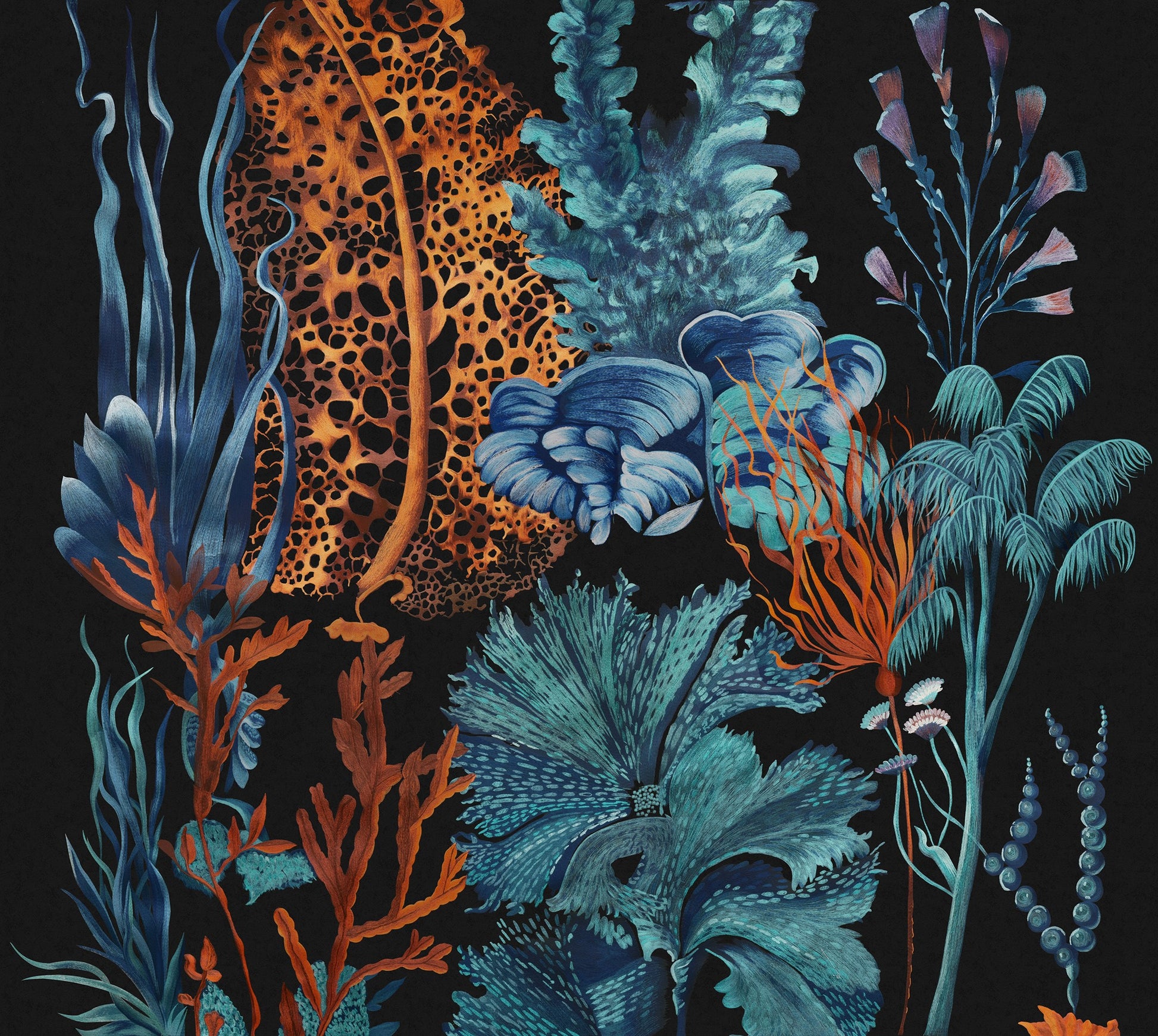 Coral Haiyan Wallpaper: The harmonious atmosphere created by the embroidered wall fabric-海智集-