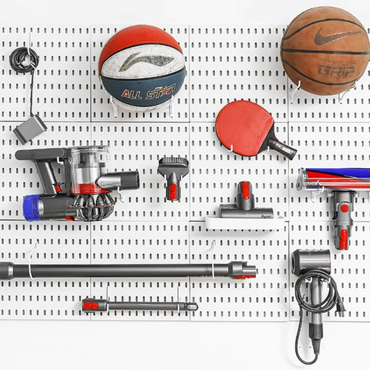 White Metal Multi-Function Rack - High-Quality Durable Aluminum Pegboard Accessories, Strong and Versatile Storage Solution-海智集-