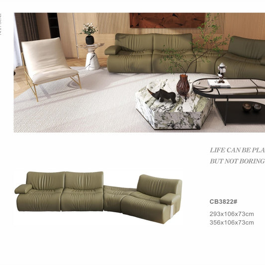 The light luxury leather elegant sofa is easy to clean and not easily scratched-海智集-