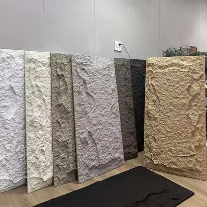 عينة مجانية من ألواح الجدران الخارجية المصنوعة من رغوة البولي يوريثان المصنوعة من الحجر الصناعي المقاوم للماء
