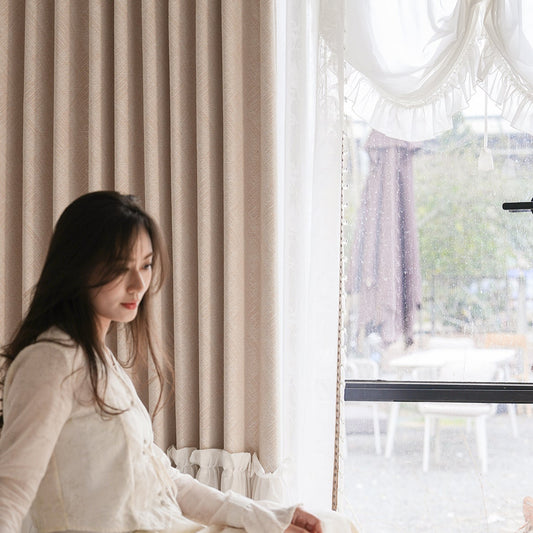 The charm of pink and delicate Curtain:Crafted from high-quality chenille-海智集-
