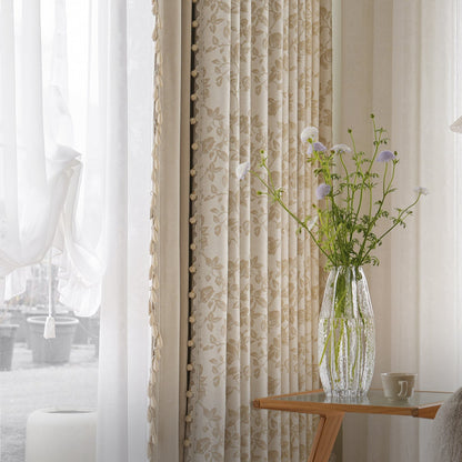The language of flowing light and flowers Curtain:the artistry of color-woven jacquard meets superior light-blocking performance, softness, and an exquisite drape-海智集-