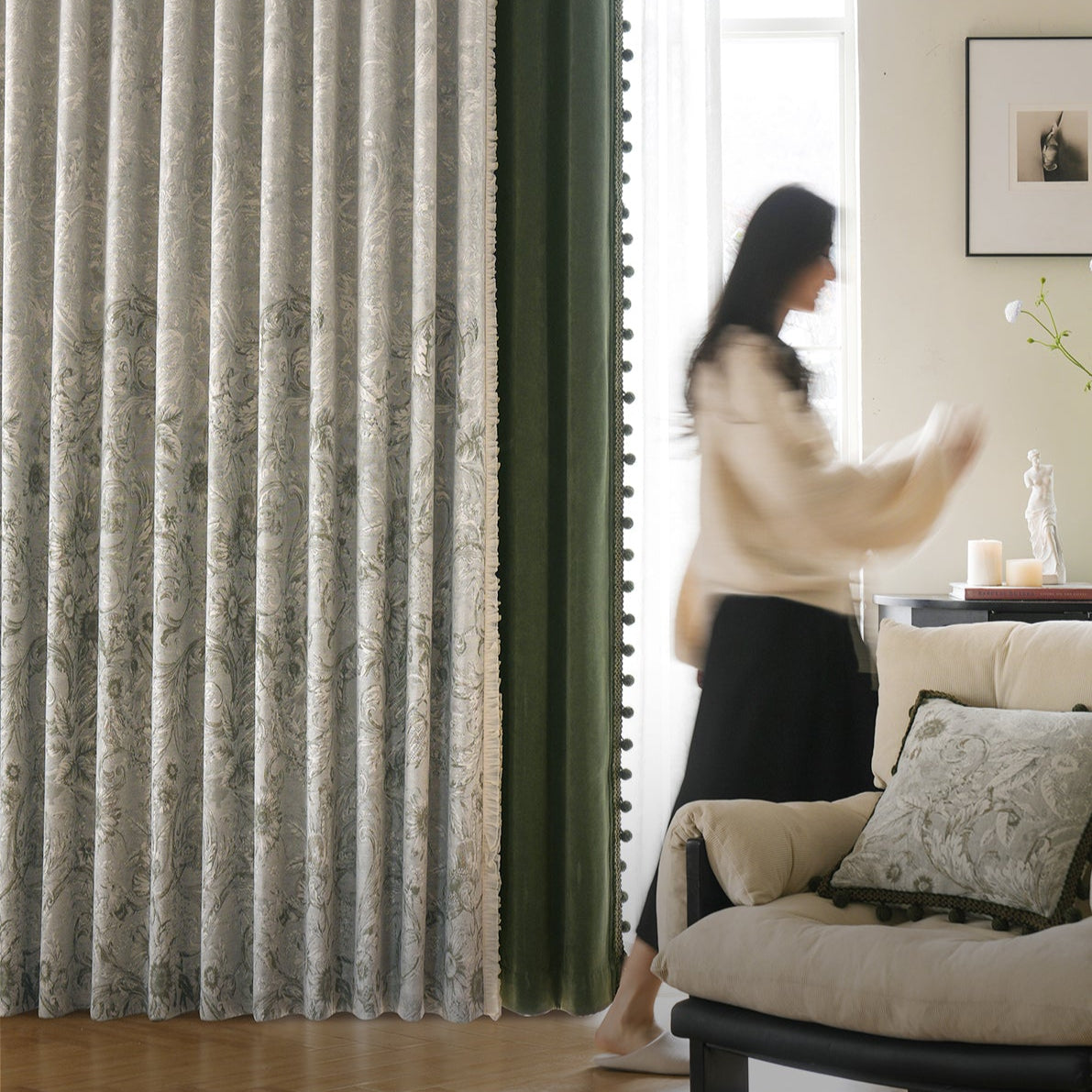 The spring field captures the green Curtain:a perfect blend of elegance and functionality designed for the modern home-海智集-