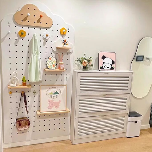High-Quality Pegboard Accessories (Wood-Plastic) - Ideal for 4mm Hole Pegboards - Durable and Efficient Storage Solutions-Kitchen & Bathroom-海智集-