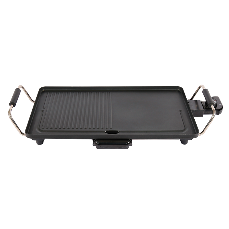 XH-4826 Stainless Steel Electric Grill Portable Indoor/Outdoor Grill Pan with Adjustable Temp, Nonstick Surface & Drip Tray - Perfect for BBQ, Meat, Pancakes, Party Cooking-海智集-