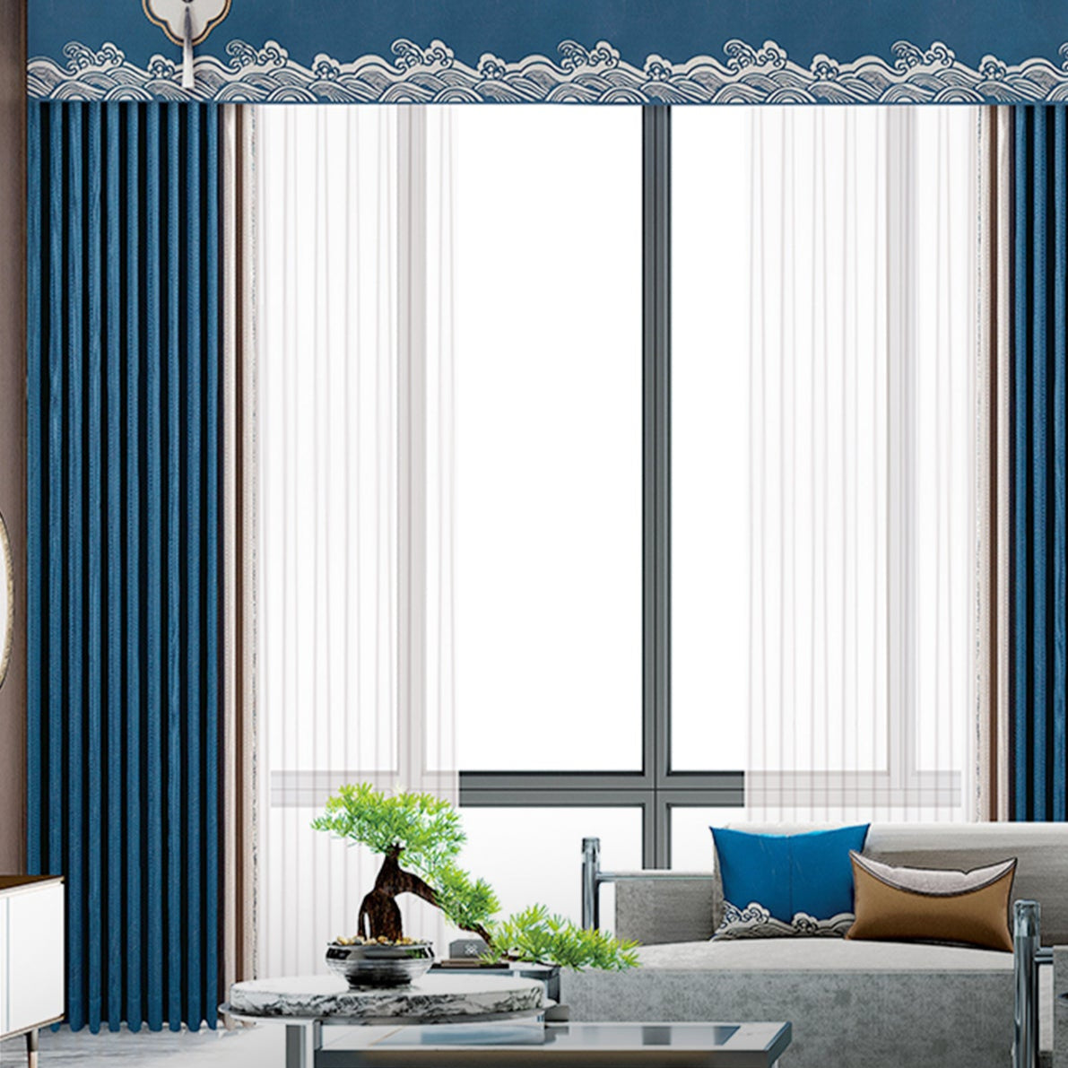 Canglang Qingxi Curtains: Micro-fiber silk weaving treatment process, the fabric surface is as smooth as silk and resistant to pilling-海智集-