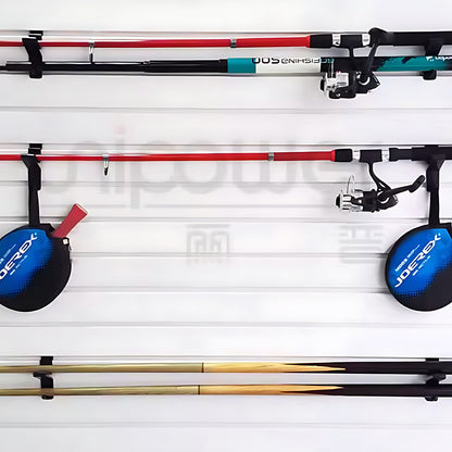 Wall Storage Durable Hooks Set - Heavy Duty Fishing Rod Hook, Customizable Storage Solutions, Practical & High Quality, Holds 15-20kg, Dimensions 11.0*51.5*11.0cm, Model GGQJ016-海智集-