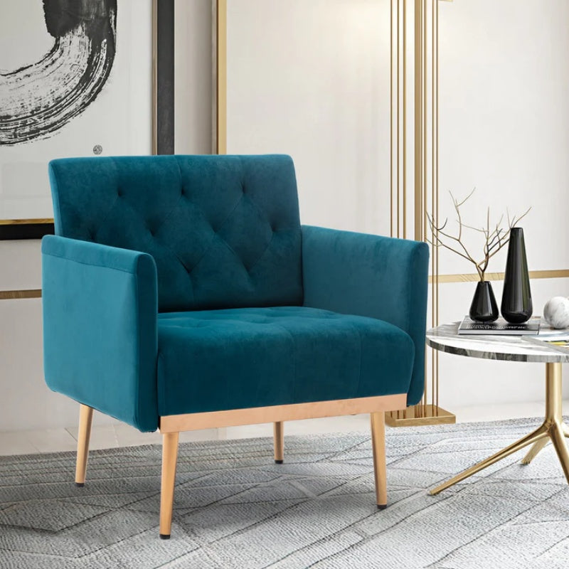 COOLMORE Accent Chair ,leisure single sofa with Rose Golden feet-海智集-Default-