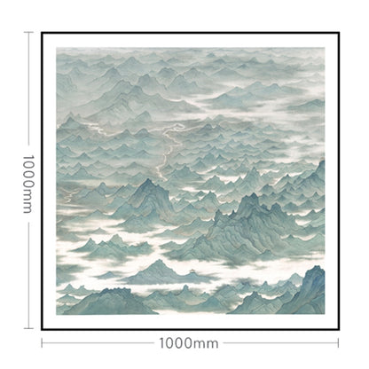 Decorative Art - Living Room & Bedroom Decor - Faux Silk Fabric with Suzhou Embroidery Commanding the Splendor of Mountains and Rivers-海智集-
