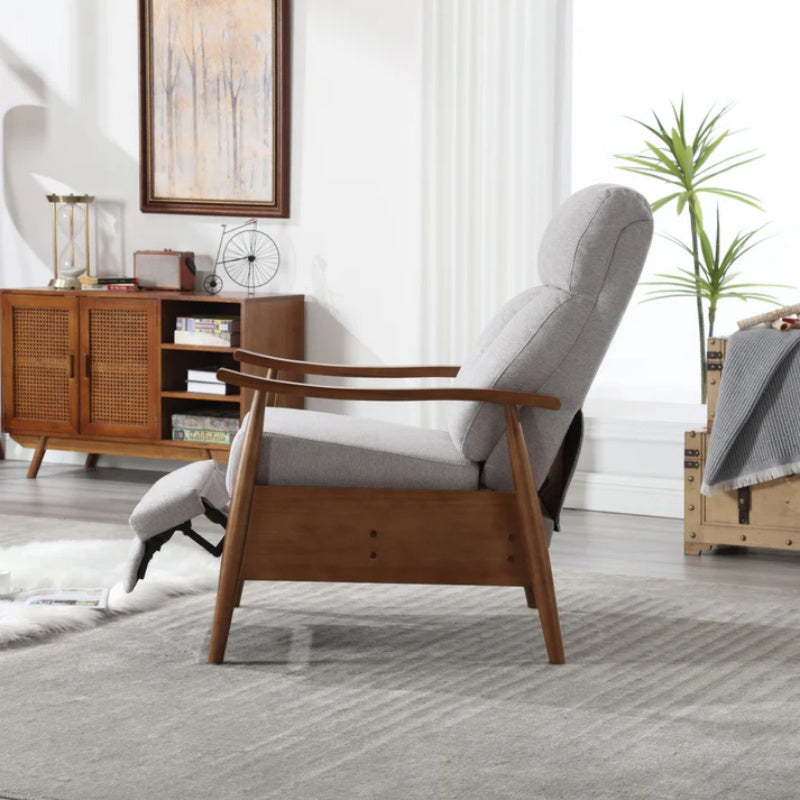 COOLMORE Wood Frame Armchair, Modern Accent Chair Lounge Chair for Living Room-海智集-Default-
