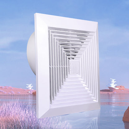 Integrated Ceiling Ventilation Fan for Bathroom Exhaust Ventilation, Powerful Quiet Exhaust Fan for Kitchen-Kitchen & Bathroom-海智集-[ 6inch Circle White ] Opening Size 17X17CM-