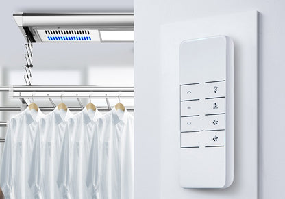 First Generation Balcony Side-Mounted Smart Remote Control Electric Clothes Rack Telescopic Clothes Drying Rack Automatic Lifting Clothes Dryer-海智集-