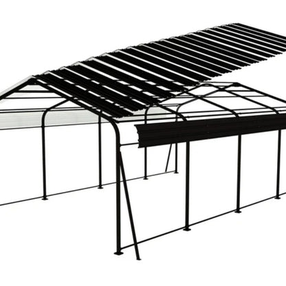Campcraft 13 x 26.5 ft carport, 0.25mm thick, with protective film to prevent scratching, 2 pairs of adhesive gloves, 3 hooks, 12 expansion screws, 6 fixed iron pieces-海智集-Default-