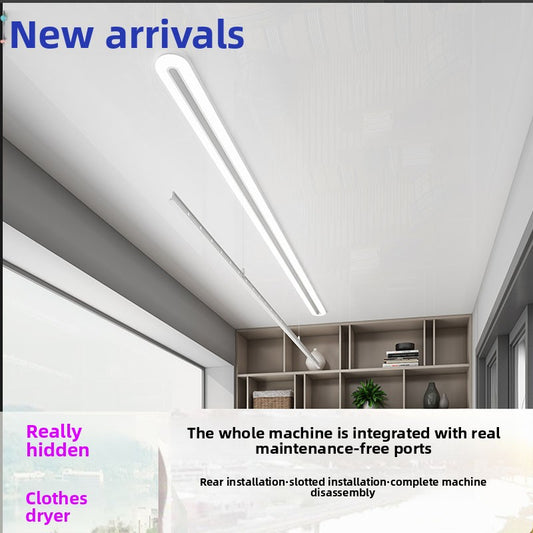 Maintenance-Free Invisible Electric Clothes Rack Lift-Type Balcony Smart Remote Control Embedded Hidden Clothes Dryer-海智集-