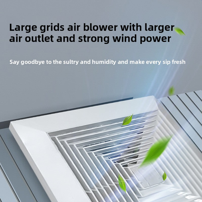 Integrated Ceiling Ventilation Fan for Bathroom Exhaust Ventilation, Powerful Quiet Exhaust Fan for Kitchen-Kitchen & Bathroom-海智集-[ 6inch Circle White ] Opening Size 17X17CM-