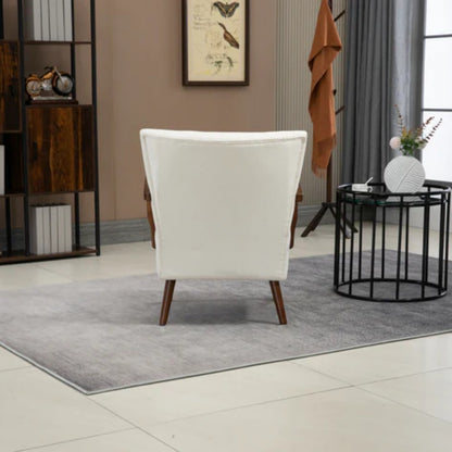 COOLMORE Wood Frame Armchair, Modern Accent Chair Lounge Chair for Living Room-海智集-Default-