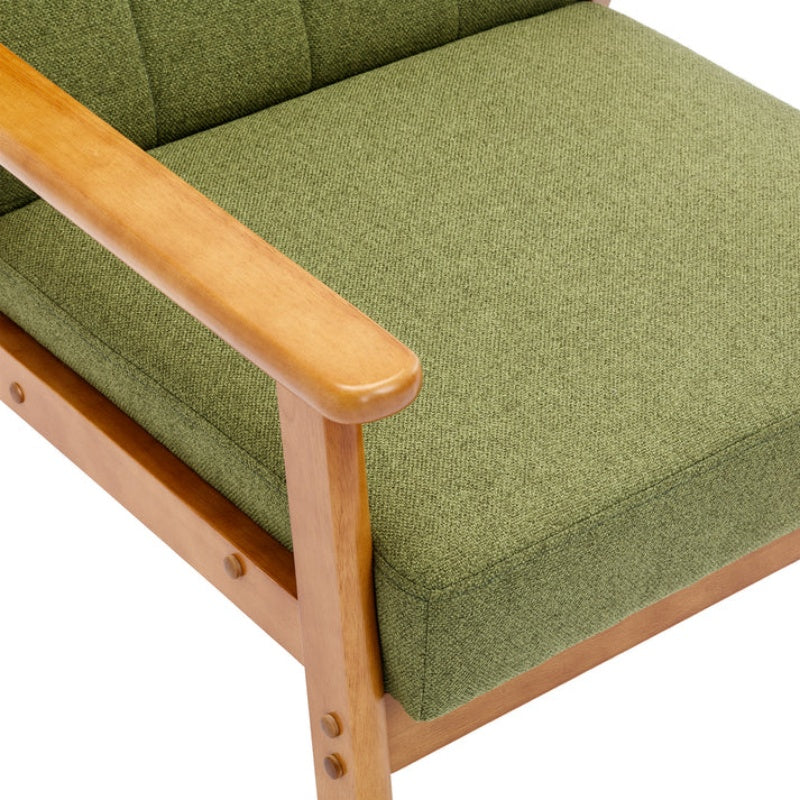 Leisure Chair with Solid Wood Armrest and Feet, Mid-Century Modern Accent chair, for Living Room Bedroom Studio chair-海智集-Default-