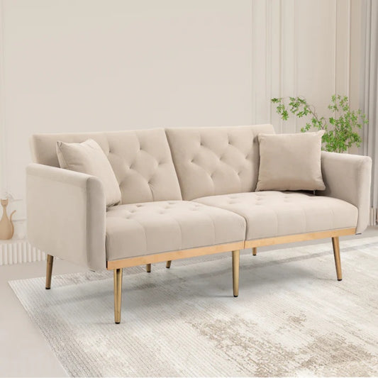 COOLMORE Velvet Sofa , Accent sofa .loveseat sofa with metal feet-海智集-Default-
