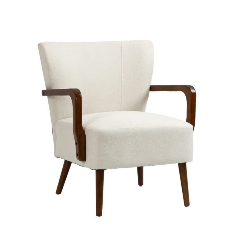 COOLMORE Wood Frame Armchair, Modern Accent Chair Lounge Chair for Living Room-海智集-Default-