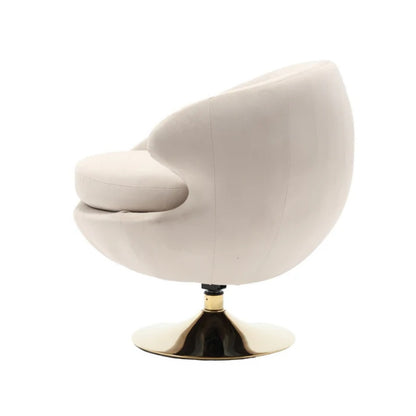 360 Degree Swivel Cuddle Barrel Accent Chairs, Round Armchairs with Wide Upholstered, Fluffy Fabric Chair for Living Room, Bedroom, Office, Waiting Rooms-海智集-Default-