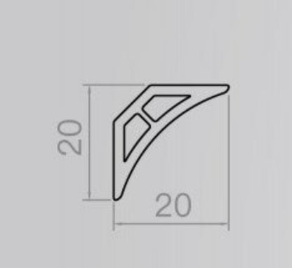 Bamboo and Wood Lines 20 corner lines: Invisible, minimalist style-海智集-