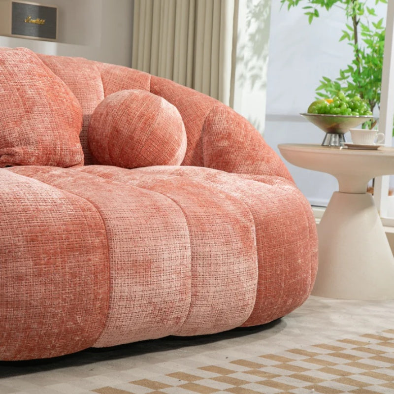 Durable Comfort High Back Pink Chenille Bean Bag Sofa Lounger for Adults and Kids, Indoor & Outdoor-海智集-Default-