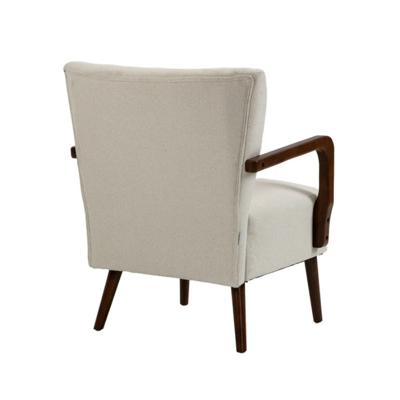 COOLMORE Wood Frame Armchair, Modern Accent Chair Lounge Chair for Living Room-海智集-Default-