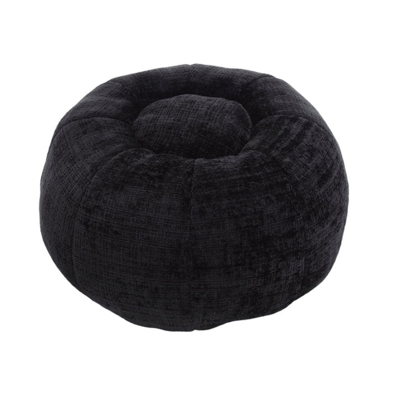 COOLMORE Modern Extra Large Round Bean Bag Chair with Footrest for Living Room, Chenille Fabric Lazy Sofa with Pillow for Adults, Teenagers,Child, Suitable for Bedroom, Dormitory, Study Room-海智集-Default-
