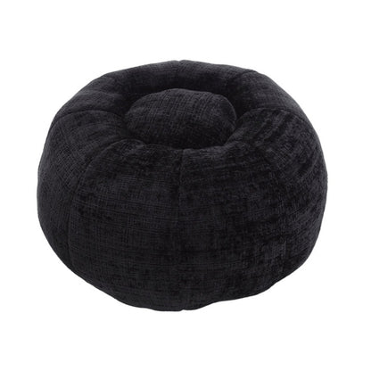 COOLMORE Modern Extra Large Round Bean Bag Chair with Footrest for Living Room, Chenille Fabric Lazy Sofa with Pillow for Adults, Teenagers,Child, Suitable for Bedroom, Dormitory, Study Room-海智集-Default-