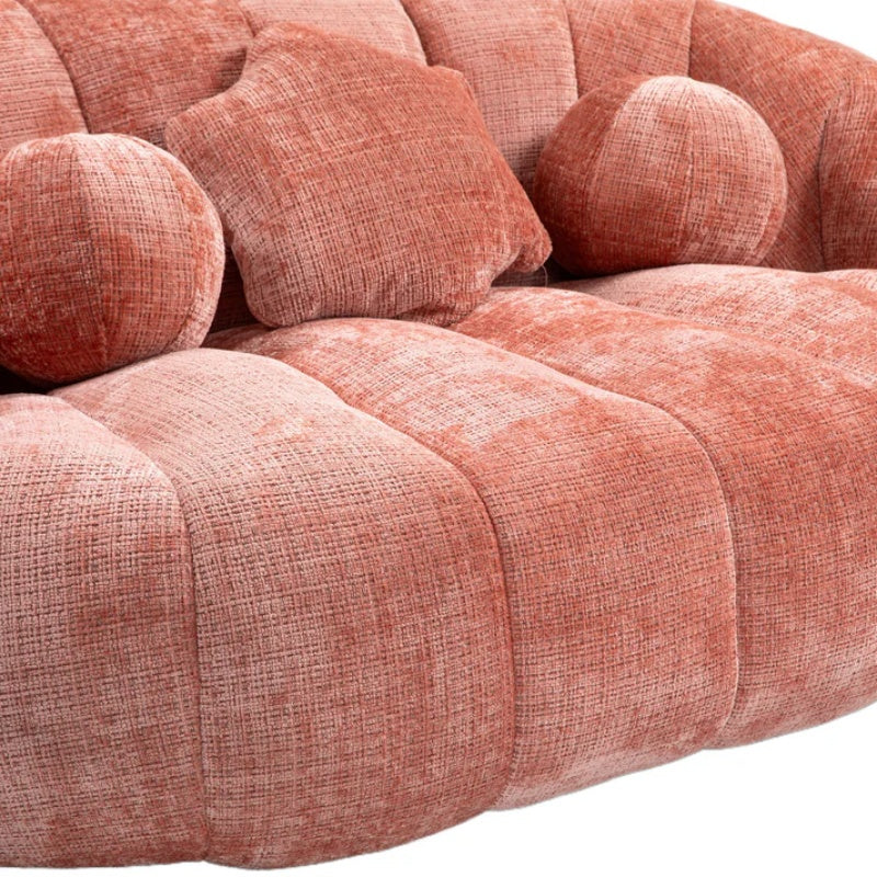 Durable Comfort High Back Pink Chenille Bean Bag Sofa Lounger for Adults and Kids, Indoor & Outdoor-海智集-Default-