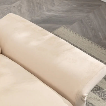 COOLMORE Velvet Accent Chair with Adjustable Armrests and Backrest, Button Tufted Lounge Chair, Single Recliner Armchair with Ottoman-海智集-Default-