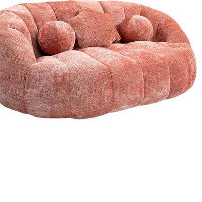 Durable Comfort High Back Pink Chenille Bean Bag Sofa Lounger for Adults and Kids, Indoor & Outdoor-海智集-Default-