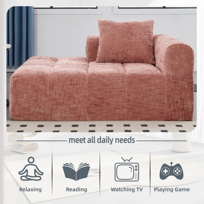 UNITED WE WIN Chenille Loveseat Sofa,Minimalist Modular Couches Sleeper for Living Room Bedroom Apartment Lounge-海智集-Default-
