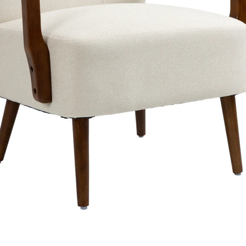 COOLMORE Wood Frame Armchair, Modern Accent Chair Lounge Chair for Living Room-海智集-Default-