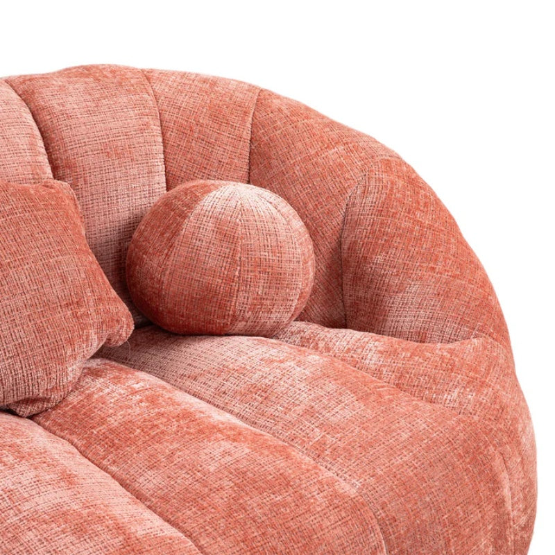 Durable Comfort High Back Pink Chenille Bean Bag Sofa Lounger for Adults and Kids, Indoor & Outdoor-海智集-Default-