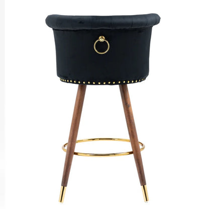 COOLMORE Swivel Bar Stools with Backrest Footrest ，with a fixed height of 360 degrees-海智集-Default-