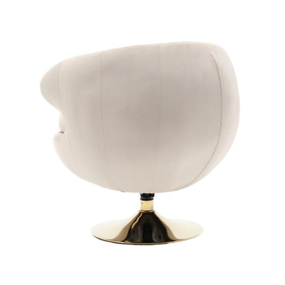 360 Degree Swivel Cuddle Barrel Accent Chairs, Round Armchairs with Wide Upholstered, Fluffy Fabric Chair for Living Room, Bedroom, Office, Waiting Rooms-海智集-Default-