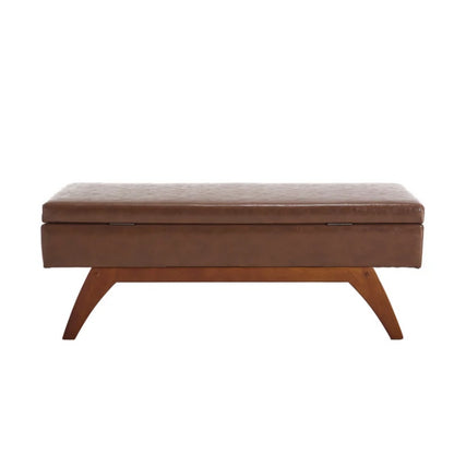 COOLMORE Teddy wool fabric, solid wood feet for solid weighing, and bed end stool with storage function-海智集-Default-