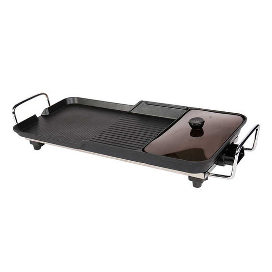 2-in-1 Popular Smokeless Electric 2000W Panini Contact Grill Chicken Grill Machine Temperature Controlled for Household Hotel-海智集-